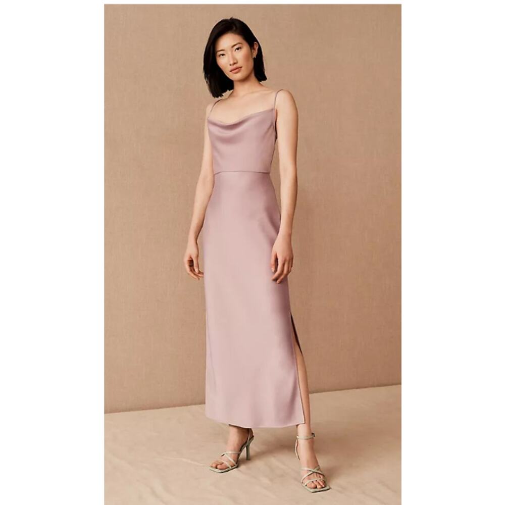 BHLDN Cali Satin Charmeuse Midi Dress